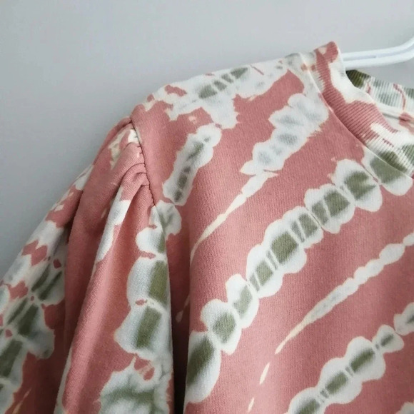 YFB Young Fabulous & Broke Tie Dye Balloon Sleeve Sweater Orange and Green Small - Picture 5 of 13